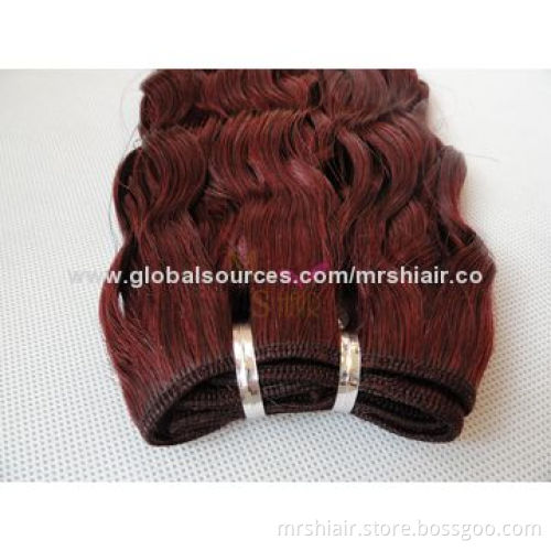 24-Inch Color 99J Water Wave Malaysian Hair Weave